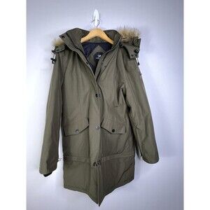 North Aware Womens Expedition 1.0 Winter Jacket Coat Green Parka Sz Medium EUC